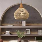Rotan Hanglamp – Handgeweven Bamboe Plafondlamp Retro Design, Huis en Inrichting, Lampen | Hanglampen, Verzenden, Nieuw