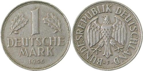 1 Mark Duitsland Fehlpraegung 1 Dm 1956 F ohne Randpraegu..., Postzegels en Munten, Munten | Europa | Niet-Euromunten, Verzenden