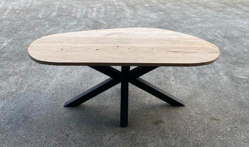 eettafels - massief eiken - organisch kiezelvorm, Huis en Inrichting, Tafels | Eettafels, Nieuw, Eikenhout