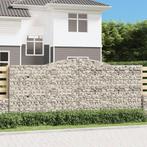 vidaXL Schanskorf gewelfd 400x30x160/180 cm gegalvaniseerd, Tuin en Terras, Bloembakken en Plantenbakken, 100 cm of meer, Verzenden