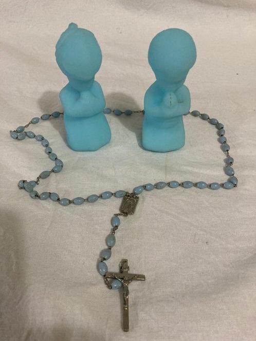 Fenton - Beeldje - Splendide Lot communiant et chapelet (3), Antiek en Kunst, Antiek | Boeken en Bijbels