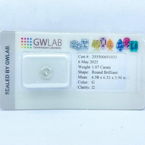 Zonder Minimumprijs - 1 pcs Diamant (Natuurlijk) - 1.07 ct -, Sieraden, Tassen en Uiterlijk, Edelstenen