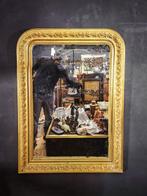 Wandspiegel - Hout, Glas - Gegraveerde spiegel, Antiek en Kunst