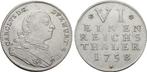 1/6 taler, daalder (oorlogsgeld) 1758 Wuerttemberg Karl E..., Postzegels en Munten, Verzenden