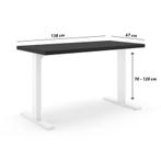 Actiforce Zit-sta bureau 138x67cm - Zwart - Back to school!!, Werkplek, Ophalen of Verzenden, Nieuw in verpakking, Bureau