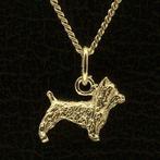 Gouden Australische Silky Terrier ketting hanger - klein, Verzenden, Nieuw