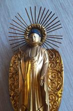 BOUDDHA Amida - Beeld Beeldhouwwerk van verguld gelakt hout,