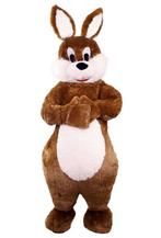 Mascotte Kostuum Konijn Bruin Groot S M L XL Paashaas Pak Pl, Carnaval, Nieuw, Overige maten, Ophalen of Verzenden