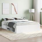 vidaXL Bedframe wit 135x190 cm Double, Huis en Inrichting, Verzenden, Wit, 190 cm of minder, Overige maten