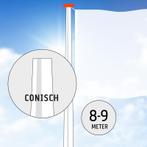 Polyester vlaggenmast 8 of 9 meter conisch, Nieuw