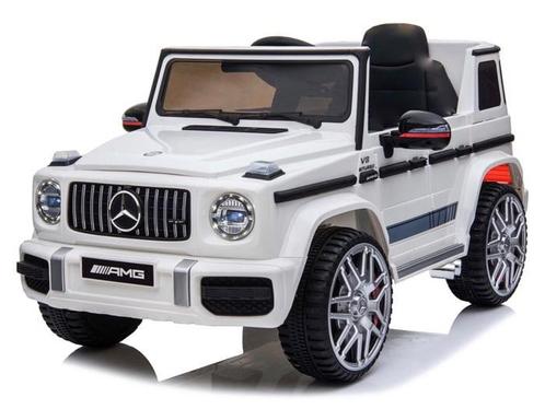 Mercedes G63 12v, muziekmodule, lederen stoel, rubberen EVA, Kinderen en Baby's, Speelgoed | Overig, Ophalen of Verzenden