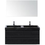 Dante Badmeubelset 120 cm - Black Oak - Wastafel Hardsteen, Ophalen of Verzenden, Nieuw
