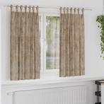 vidaXL Velvet Gordijnen 2 pcs champagne 175 x 140 cm Fluweel, Huis en Inrichting, Verzenden, Nieuw, Beige