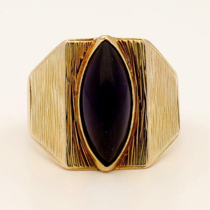 Ring - 14 karaat Geel goud - Amethist, Sieraden, Tassen en Uiterlijk, Ringen