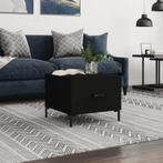 vidaXL Salontafel 50x50x40 cm bewerkt hout zwart, 50 tot 100 cm, Verzenden, Nieuw, 50 tot 100 cm