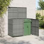 vidaXL Containerberging dubbel 148x77x111 cm poly rattan, Verzenden, Nieuw