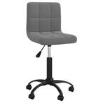 vidaXL Eetkamerstoel draaibaar fluweel donkergrijs, Huis en Inrichting, Stoelen, Verzenden, Nieuw, Grijs