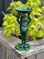 Vogelbad - Gietijzer - Kikker-figuurtje als vogelvoerhouder, Antiek en Kunst