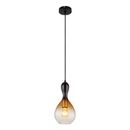 Hanglamp ALADDIN 16.5 cm 1-lichts Zwart, Smoked, Huis en Inrichting, Lampen | Hanglampen, 75 cm of meer, Nieuw, Metaal, Ophalen of Verzenden