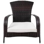 Buiten Rotan Adirondack-stoel met Zitkussen Corrosie- en UV-, Tuin en Terras, Tuinsets en Loungesets, Nieuw, Verzenden