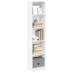 vidaXL Boekenkast 40x24x176 cm bewerkt hout wit, Verzenden, Nieuw, Overige houtsoorten