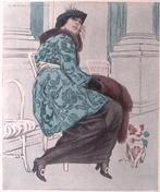 Matchende hond (lijst optie, antiek-woonaccessoires), Verzenden