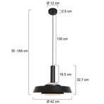 Anne Lighting hanglamp Flinter 3328ZW Tweede Kans, Ophalen, Zo goed als nieuw, Overige materialen, Retro