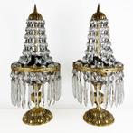 Tafellamp (2) - Messing - Kristallen tafellampen