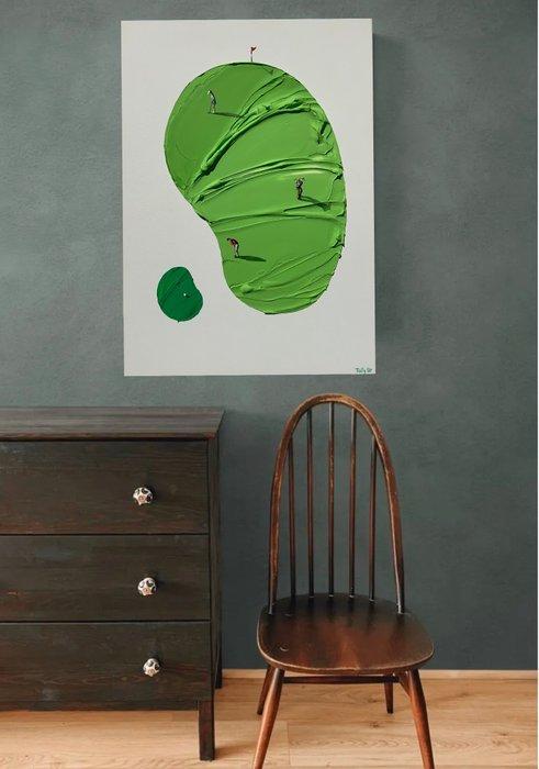 Taty Ur - Golfing Microcosm, Antiek en Kunst, Kunst | Schilderijen | Modern