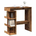vidaXL Bartafel met opbergrek 100x48x101,5 cm oud, Huis en Inrichting, Verzenden, Nieuw