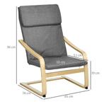 TRUUSK Relaxstoel met Hoofdkussen - Schommelstoel - Eetkamer, Huis en Inrichting, Fauteuils, Verzenden, Nieuw
