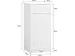 SoBuy - Laundry Cabinet - 40 x 39 x 86 cm - Wit, Verzenden, Nieuw