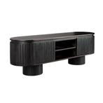 *WOONWINKEL* Dutchbone Kenji Ovaal Tv-meubel Zwart Hout, Verzenden, Nieuw