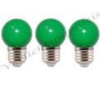 LED kogellamp - 1W E27 Oranje Groen - Dimbaar, Nieuw, Verzenden