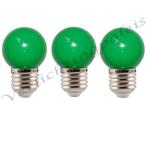 LED kogellamp - 1W E27 Oranje Groen - Dimbaar, Verzenden, Nieuw