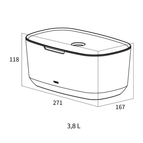Opbergbox Met Deksel Tiger Tess Vrijstaand Zwart - Antraciet, Doe-het-zelf en Verbouw, Sanitair, Ophalen of Verzenden