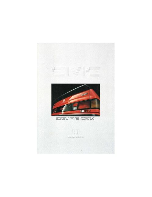 1987 HONDA CIVIC COUPÉ CRX BROCHURE NEDERLANDS, Boeken, Auto's | Folders en Tijdschriften, Honda