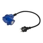 Verloopkabel 40cm  Schuko stekker naar haakse CEE contrastek, Caravans en Kamperen, Verzenden, Nieuw