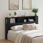 vidaXL Hoofdeinde kas Zwart eiken 180 x 18,5 x 102,5 cm, Huis en Inrichting, Verzenden, Nieuw, Zwart, Hout