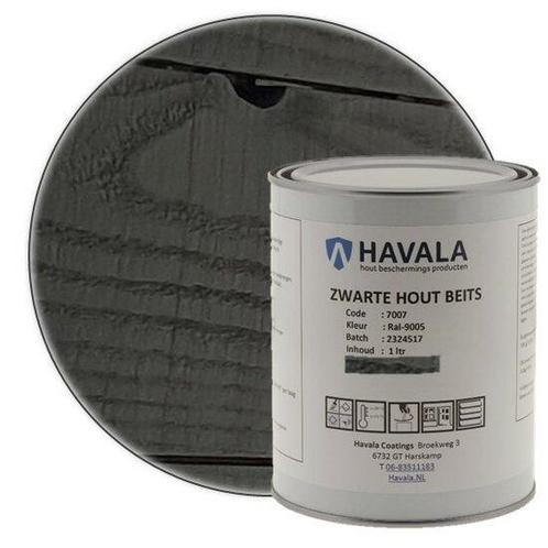 Havala Zwarte Hout Beits 7007 Ral 9005, Doe-het-zelf en Verbouw, Verf, Beits en Lak, Nieuw, Verzenden