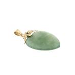 Gouden hanger met Jade (kettinghanger, geelgoud, 585), Ophalen of Verzenden, Gebruikt, Goud, Overige merken