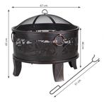 Vuurschaal Staal Ø66cm Antiek Look (Barbecue-Vuurkorf), Tuin en Terras, Verzenden, Nieuw