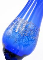 Bohemian Pedestalled Glass Vase - 1950 - Vaas - Glas, Antiek en Kunst