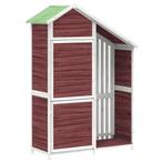 Tuinschuur 120x53,5x170 cm massief grenenhout mokkakleurig, Verzenden, Nieuw