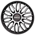 4-Delige Sparco Wieldoppen  Roma 14-inch zilver/zwart, Verzenden, Nieuw