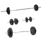 vidaXL Halterset met gewichten 60 kg, Sport en Fitness, Fitnessmaterialen, Verzenden, Nieuw