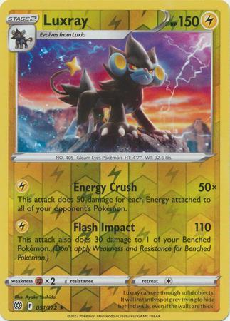 Luxray 51/172 reverse holo Brilliant Stars, Hobby en Vrije tijd, Verzamelkaartspellen | Pokémon, Losse kaart, Nieuw, Foil, Ophalen of Verzenden