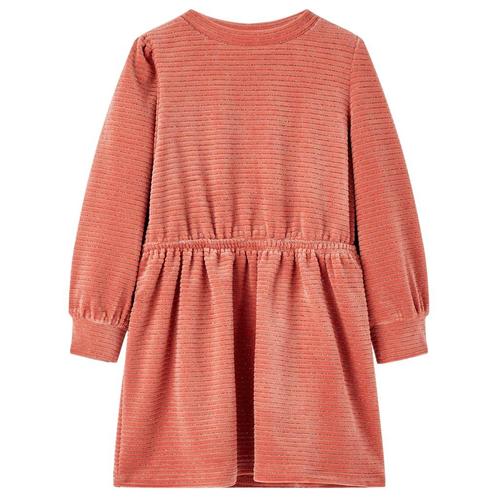 vidaXL Kinderjurk met lange mouwen 92 middelroze, Kinderen en Baby's, Kinderkleding | Overige, Nieuw, Verzenden