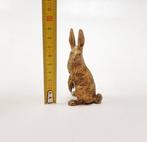 Geschützt - sculptuur, Lapin dressé - 9 cm - Bronze de, Antiek en Kunst
