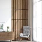 vidaXL Akoestische wandpanelen 8 st latten 60,5x60 cm, Doe-het-zelf en Verbouw, Platen en Panelen, Verzenden, Nieuw